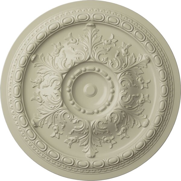Ekena Millwork Oslo Ceiling Medallion (Fits Canopies up to 7 5/8"), Hand-Painted Clear Yellow, 38 3/8"OD x 2 7/8"P CM38OSCYF - main